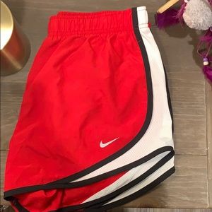 Bright Red Nike Track Shorts